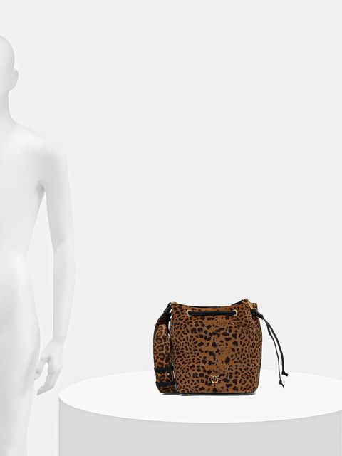 Pinko torebka zamszowa kolor brązowy 104303 A32A