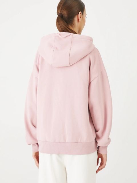 Medicine bluza damska kolor różowy z kapturem gładka