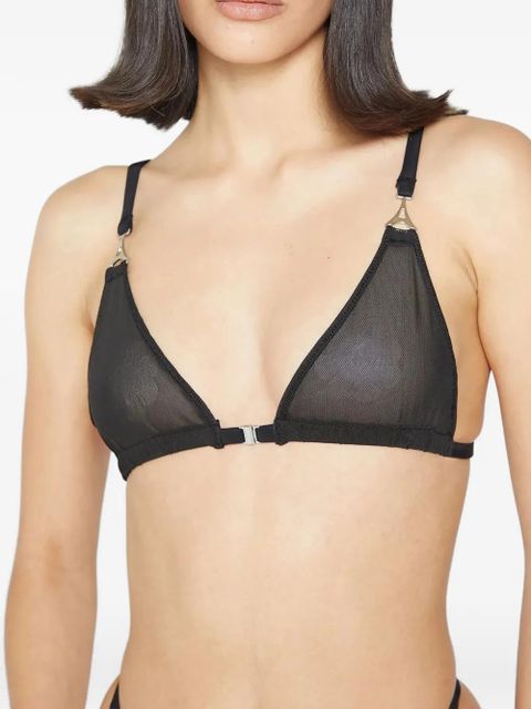 Manière De Voir mesh adjustable bralette - Black