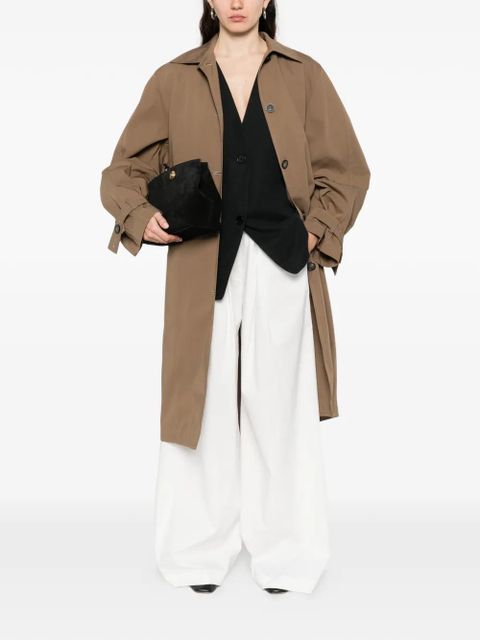 TOTEME belted button-fastening coat - Brown