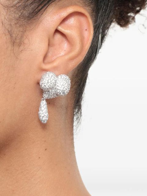 Vivienne Westwood asymmetric heart drop earrings - Silver - zdjęcie produktu nr 2