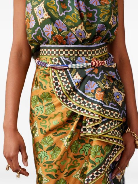 ALEMAIS Cece spliced silk skirt - Green