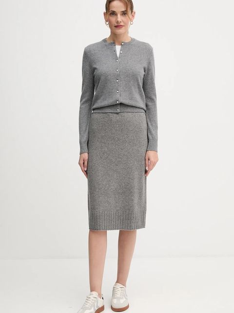 United Colors of Benetton kardigan kaszmirowy damski kolor szary 1033D502A