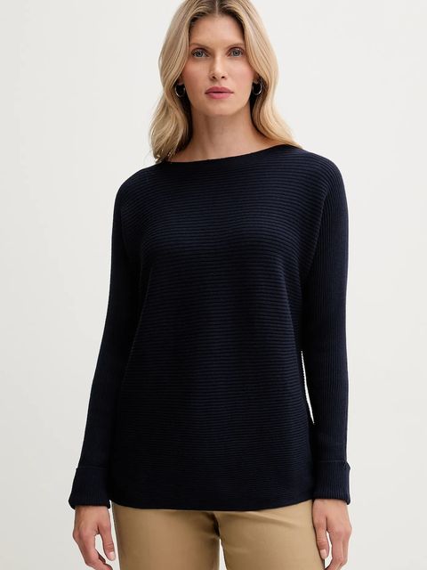 United Colors of Benetton sweter z dodatkiem wełny damski kolor granatowy 1Y6SD10CH - zdjęcie produktu nr 1