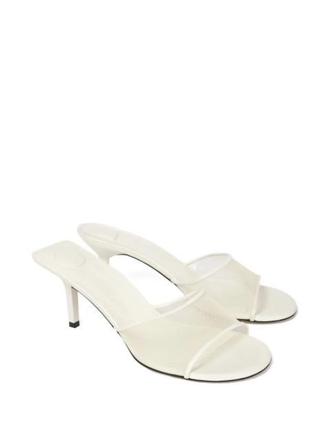 Jacquemus mesh-panel stiletto-heel mules - White