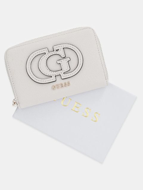 Guess portfel CALEBRA damski kolor beżowy SWBG95 36140