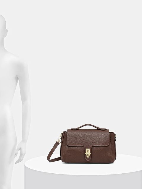 Answear.LAB torebka skórzana kolor brązowy