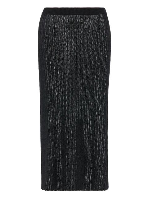 Maison Margiela slit midi skirt - Black - zdjęcie produktu nr 1