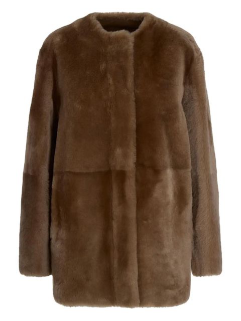 Max Mara panelled shearling coat - Brown - zdjęcie produktu nr 1
