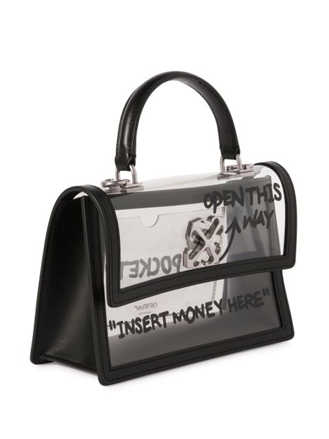 Off-White Jitney 1.4 transparent-design tote bag - Black