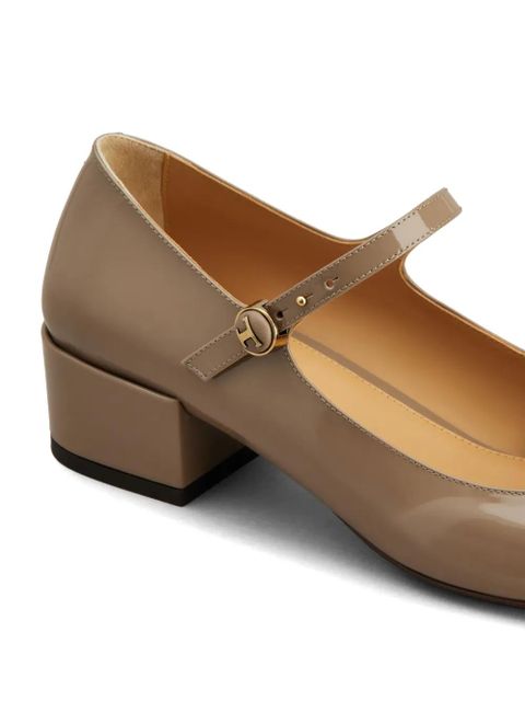 Tod's patent-leather Mary Jane pumps - Neutrals - zdjęcie produktu nr 2