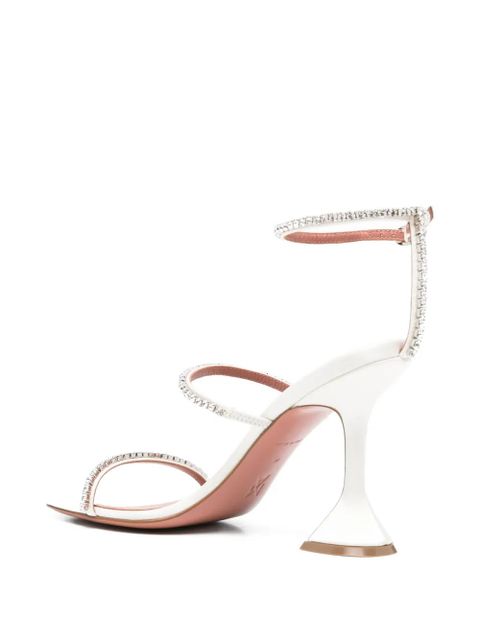 Amina Muaddi Gilda crystal-embellished sandals - White