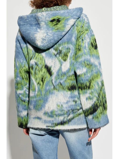 The Attico brushed-jacquard sweater - Blue