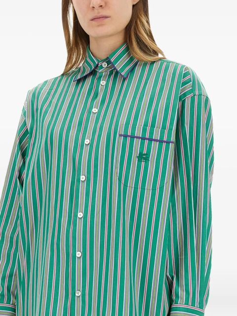 ETRO striped jacquard shirt - Green