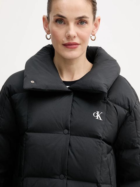Calvin Klein Jeans kurtka puchowa kolor czarny zimowa LV044D521G