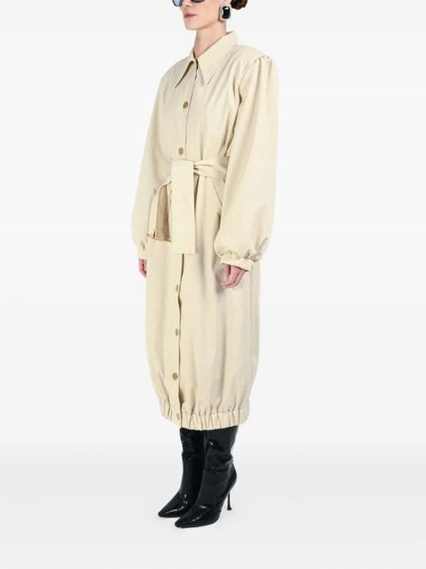 Rowen Rose buttonedup belted coat - Neutrals