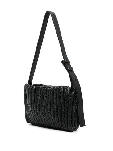 Nanushka woven shoulder bag - Black