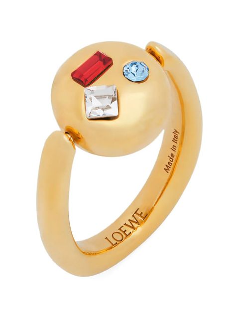 LOEWE crystal-embellished ring - Gold - zdjęcie produktu nr 2