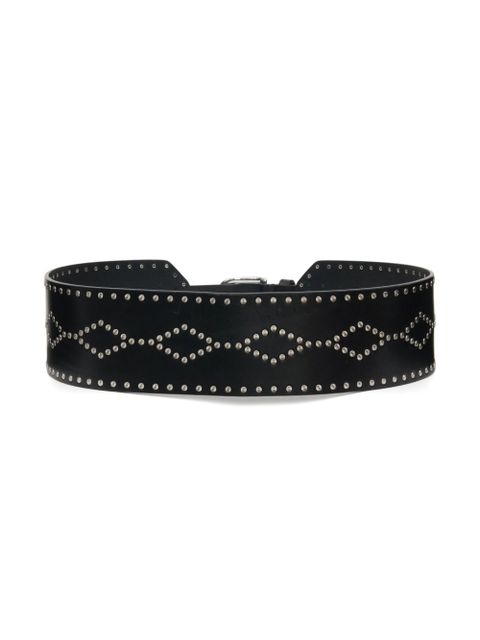 ISABEL MARANT Lucie studded leather belt - Black