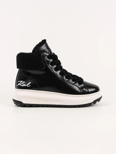 Karl Lagerfeld botki zamszowe KAPRI LUG damskie kolor czarny KL67555 - zdjęcie produktu nr 1