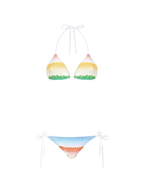 Missoni chevron-patterned bikini - White - zdjęcie produktu nr 1
