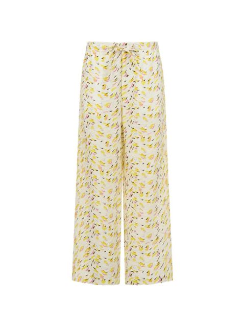 Marni abstract print drawstring palazzo pants - Neutrals - zdjęcie produktu nr 1