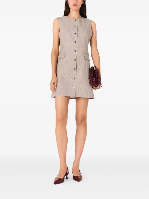 Maje rhinestone suit dress - Grey