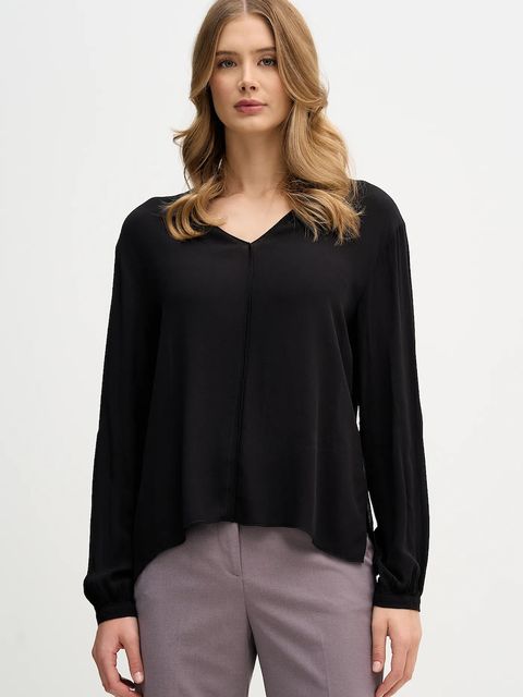 Sisley bluzka damska kolor czarny gładka 5IDTLQ09H - zdjęcie produktu nr 1