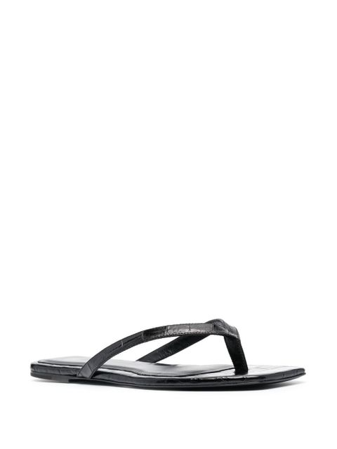 TOTEME square-toe flip-flops - Black