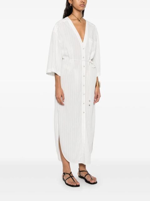 Nanushka striped shirt dress - White