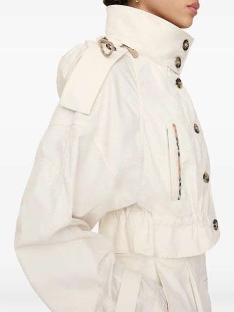 Burberry cropped lightweight cotton Ladymoor jacket​ - Neutrals