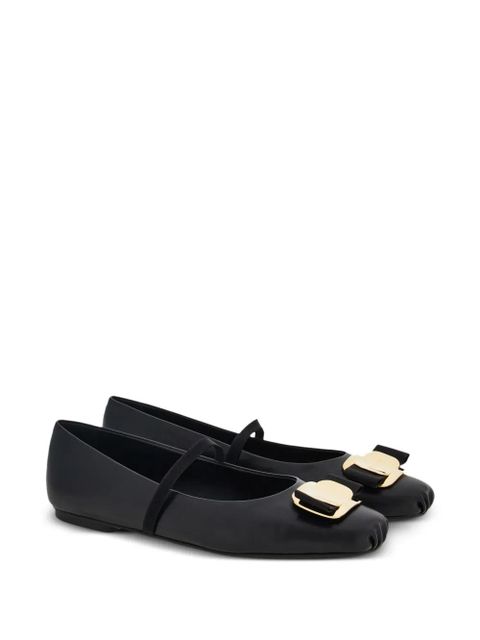 Ferragamo New Vara flat ballerina shoes - Black - zdjęcie produktu nr 2