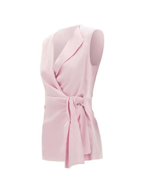 Faithfull the Brand Jagger notched lapel tie vest - Pink - zdjęcie produktu nr 2