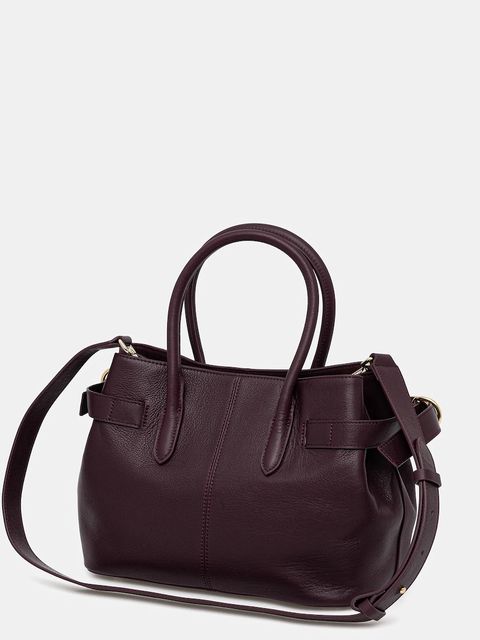 Patrizia Pepe torebka skórzana kolor fioletowy 8B0282 L162