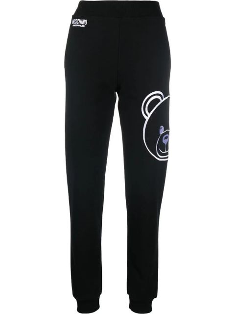 Moschino logo-print cotton track pants - Black - zdjęcie produktu nr 1