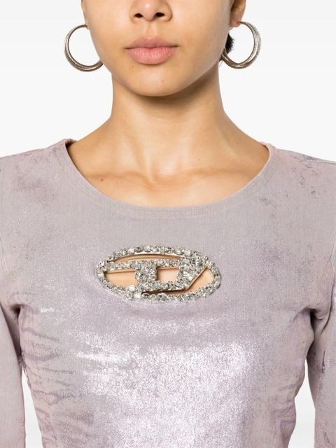 Diesel De-Top1-Fsd crystal-embellished top - Pink