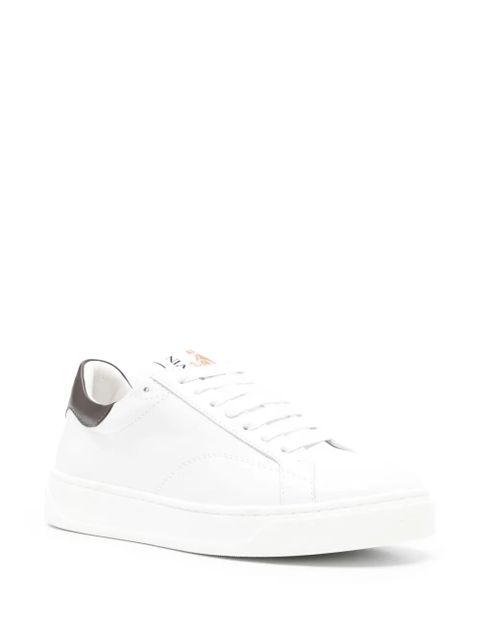 Lanvin logo-patch leather sneakers - White - zdjęcie produktu nr 2