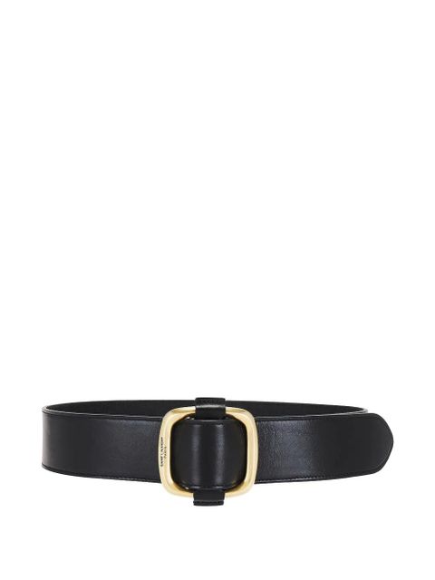Saint Laurent square-buckle leather belt - Black - zdjęcie produktu nr 1