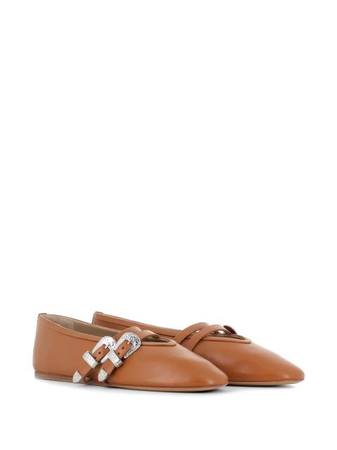 Le Monde Beryl buckle-strap ballet flats - Brown - zdjęcie produktu nr 2