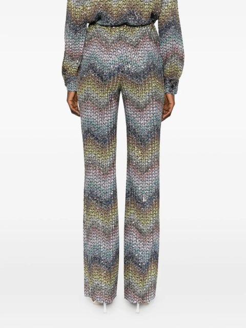 Missoni chevron-pattern trousers - Blue