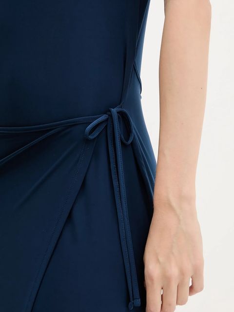 Calvin Klein sukienka kolor granatowy midi dopasowana LV044C237G