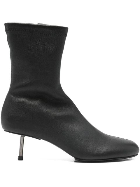 St. Agni leather heel boots - Black - zdjęcie produktu nr 1