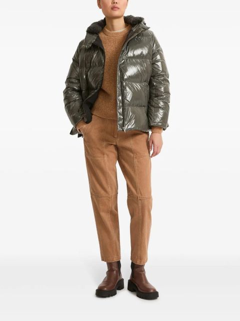 Yves Salomon duck-down padded jacket - Grey