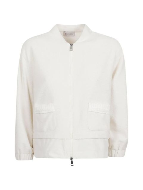 Moncler zip-up panelled cardigan - Neutrals - zdjęcie produktu nr 1