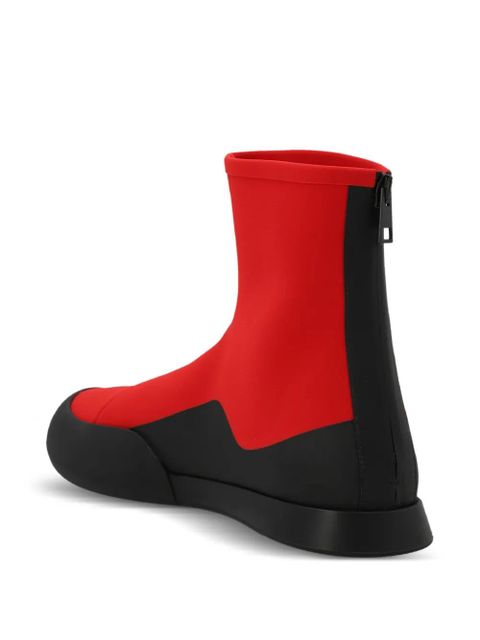The Row zip-up ankle boots - Red