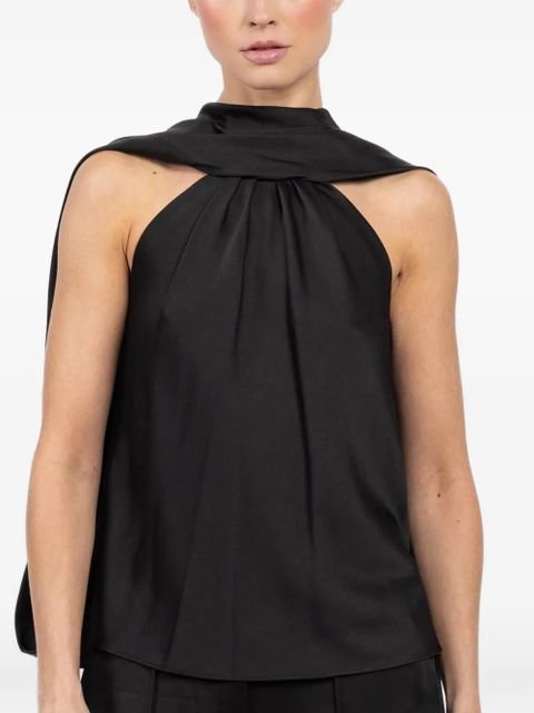 Simkhai Scarlett draped-design halterneck blouse - Black