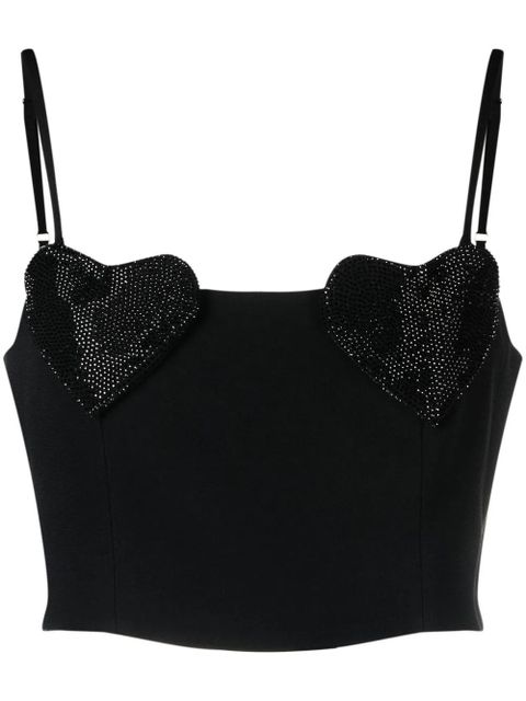 Blumarine heart-patch crop-top - Black - zdjęcie produktu nr 1