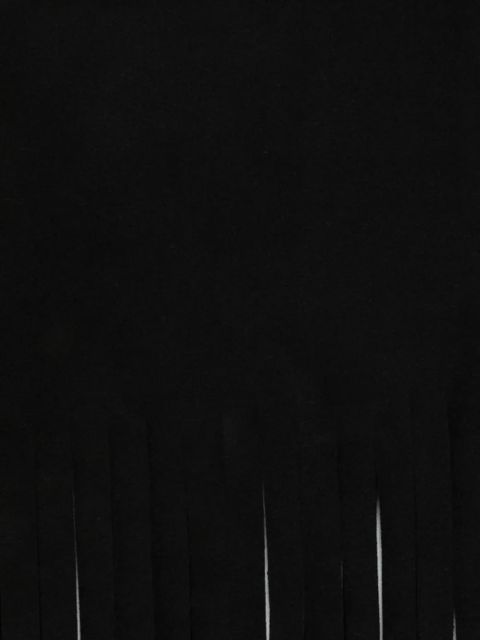 Sportmax fringed scarf - Black