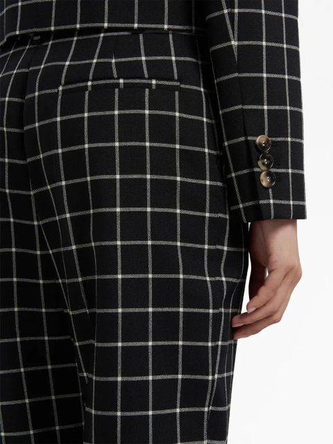 Marni checked wool trousers - Black