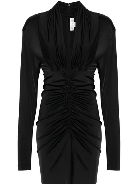 Victoria Beckham ruched mini dress - Black - zdjęcie produktu nr 1